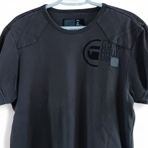 G-Star RAW 3301 Men’s T-Shirt XXL Dark Gray Charcoal Crew Neck Short Sleeve - Picture 3 of 13